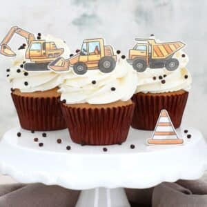 Set 16 mini topper vehicule de constructii din foi vafa, Cake Masters