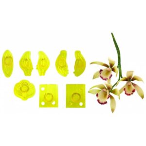 Set 8 decupatoare pentru realizarea mini orhideelor din fondant, JEM 1