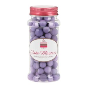 Perle din zahar, centru moale, mov pastel 10mm 70g, Cake Masters 1