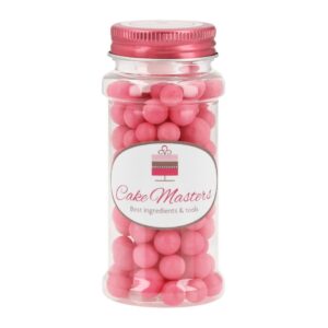 Perle din zahar, centru moale, roz pastel 10mm 80g, Cake Masters 1