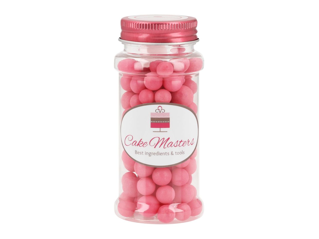 Perle din zahar, centru moale, roz pastel 10mm 80g, Cake Masters 1