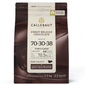 Ciocolata neagra Extra dark 70.5% Recipe 70 30 38, 1 kg, Callebaut