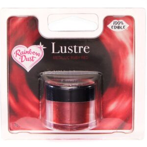 Colorant alimentar pudra lustru metalic Rosu rubin 3g, Rainbow Dust 1