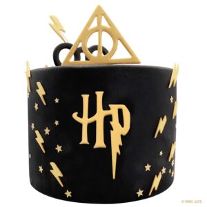 Decupator, forma biscuiti din metal auriu logo HP, Harry Potter, PME HPW501 3