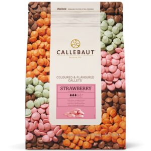 Ciocolata alba cu aroma de capsuni 30% cacao 2.5kg Callebaut 1