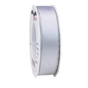 Panglica dublu satinata cu slipici alb