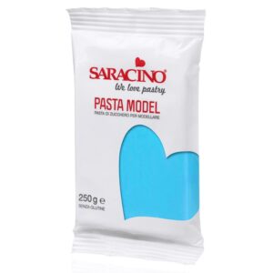 Pasta de zahar pentru modelare, albastru cer 250g, Saracino