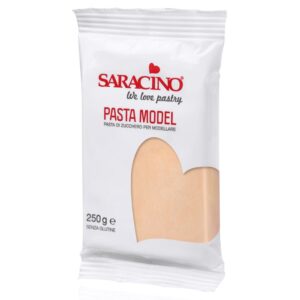 Pasta de zahar pentru modelare, roz bej 250g, Saracino