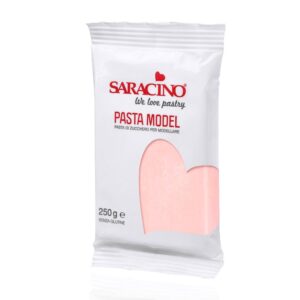 Pasta de zahar pentru modelare roz deschis 250g, Saracino