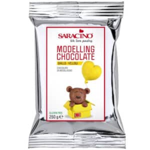 Ciocolată de modelare, galben 250g, Saracino DEC010K025