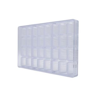 Matrita ciocolata buche cu dungi, 32 cavitati, policarbonat, Chocolate World CW2432 PB