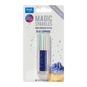 Fulgi stralucitori, sclipici iridescent comestibil Magic Sparkles Blue Sapphire 3g, PME