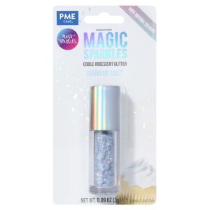 Fulgi stralucitori, sclipici iridescent comestibil Magic Sparkles Diamond Dust 3g, PME