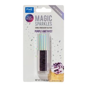 Fulgi stralucitori, sclipici iridescent comestibil Magic Sparkles Purple Amethyst 3g, PME
