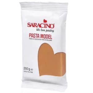 Pasta de zahar pentru modelare maro deschis 250g, Saracino