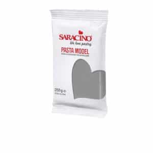dec016k025 Pasta de zahar pentru modelare Gri 250g, Saracino