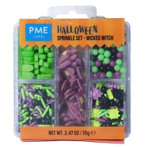 Set decor din zahar 5 in 1 Sprinkle Mix Halloween Wicked Witch 70g, PMEHW24FX024
