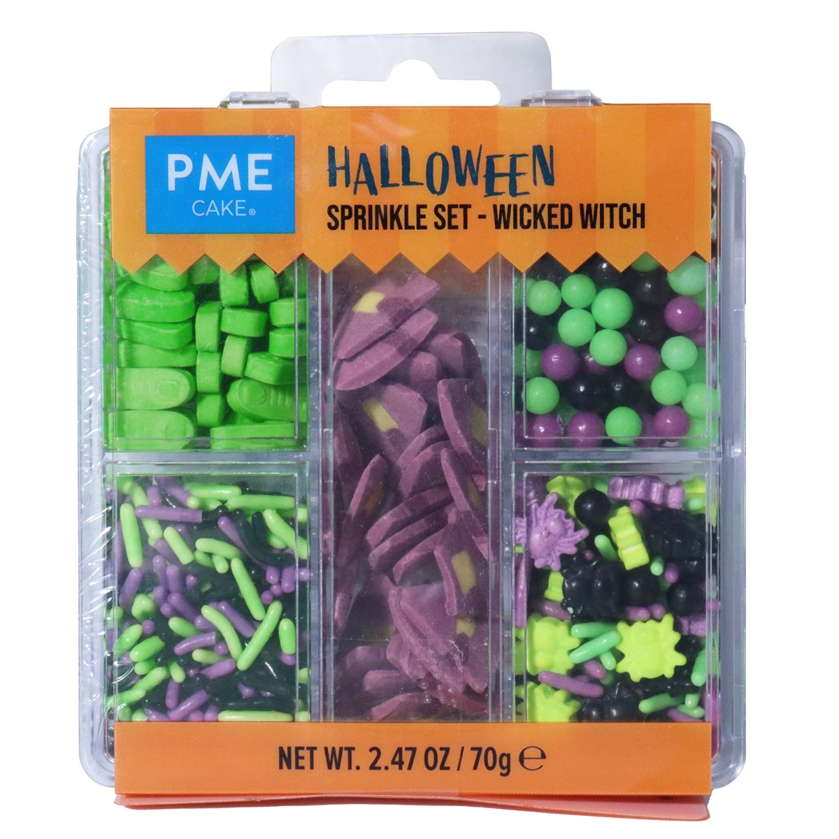 Set decor din zahar 5 in 1 Sprinkle Mix Halloween Wicked Witch 70g, PMEHW24FX024