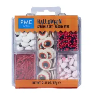 set decor din zahar sprinkle mix halloween bloody eyes pme