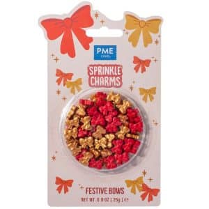 Decoratiuni mix din zahar Crăciun Festive Bows 25g, PME