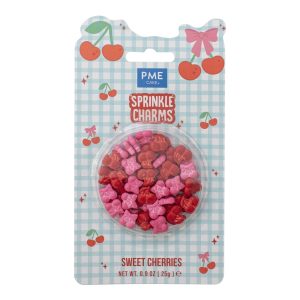 Decoratiuni mix din zahar Cireșe dulci Sprinkles Charms 25g, PME