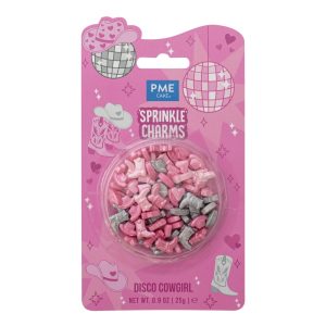 Decoratiuni mix din zahar Disco Cowgirl Sprinkles Charms 25g, PME