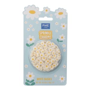 Decoratiuni mix din zahar Margarete Albe Sprinkles Charms 25g, PME