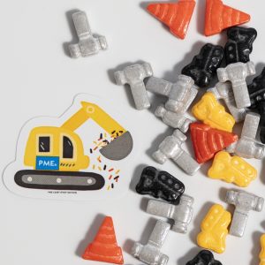 Decoratiuni mix din zahar Şantier de constructii Sprinkles Charms 25g, PME 1