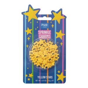 Decoratiuni mix din zahar Stelute Galbene Sprinkles Charms 25g, PME