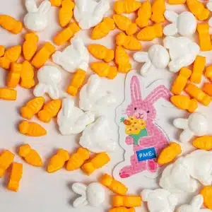 Decoratiuni mix din zahar Iepurași și Morcovi 25g, PME 1