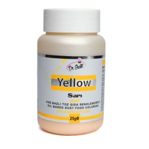 Colorant alimentar pudra pe baza de ulei, Galben 25 gr, Dr. Gusto