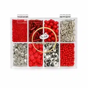 Decorațiuni mix din zahăr roșu și argintiu 200g, Dr Gusto