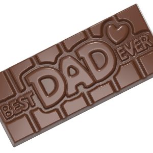 Matrita ciocolata Best Dad Ever, 4 cavitati, 27.5x13.5cm, policarbonat, Chocolate World