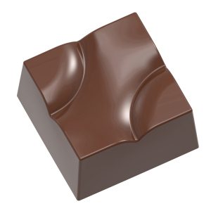 Matrita ciocolata Cub Denivelat, 21 cavitati, 27.5x13.5cm, policarbonat, Chocolate World