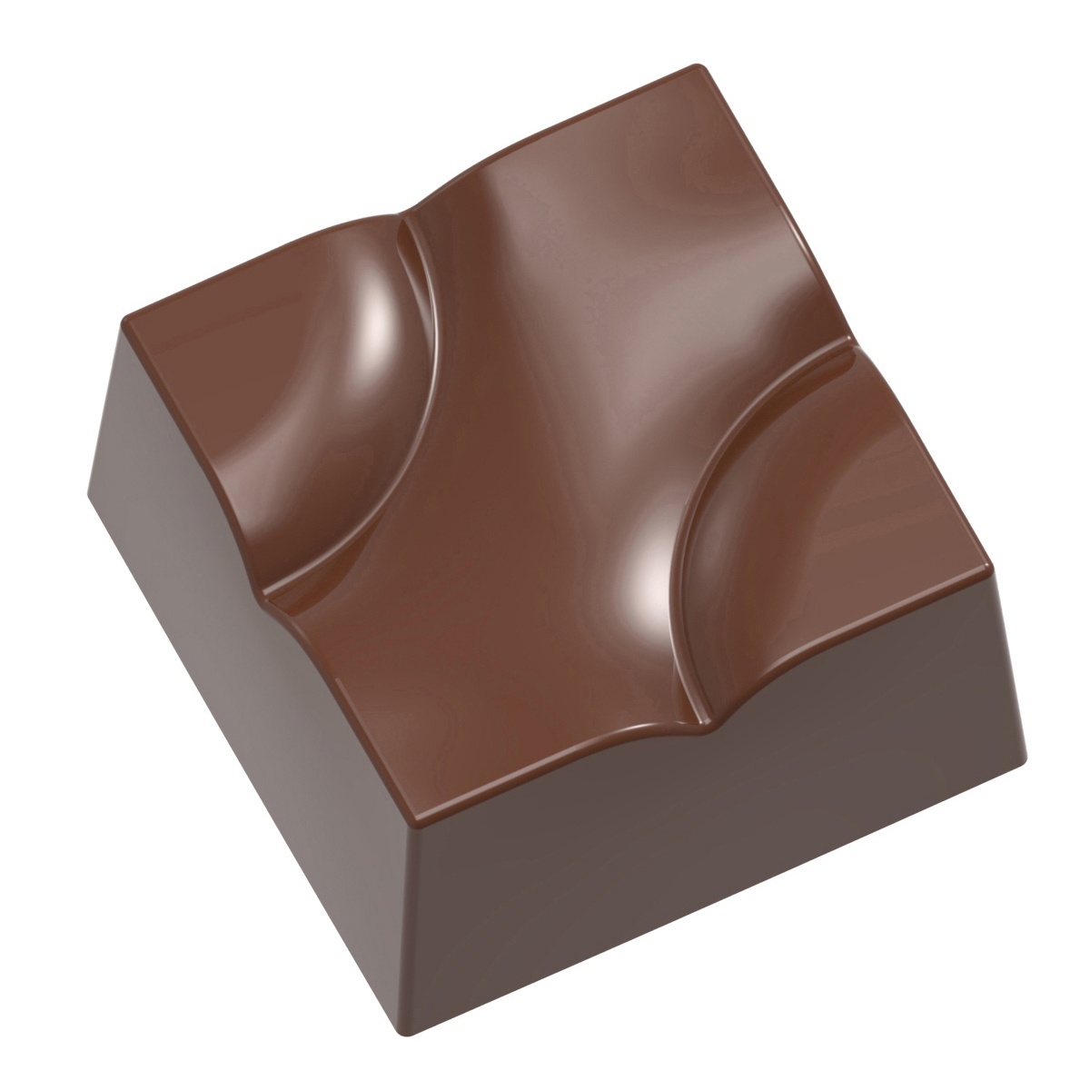 Matrita ciocolata Cub Denivelat, 21 cavitati, 27.5x13.5cm, policarbonat, Chocolate World