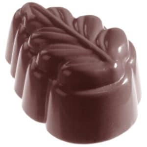 Matrita ciocolata frunza, 24 cavitati, 27.5x13.5cm, policarbonat, Chocolate World