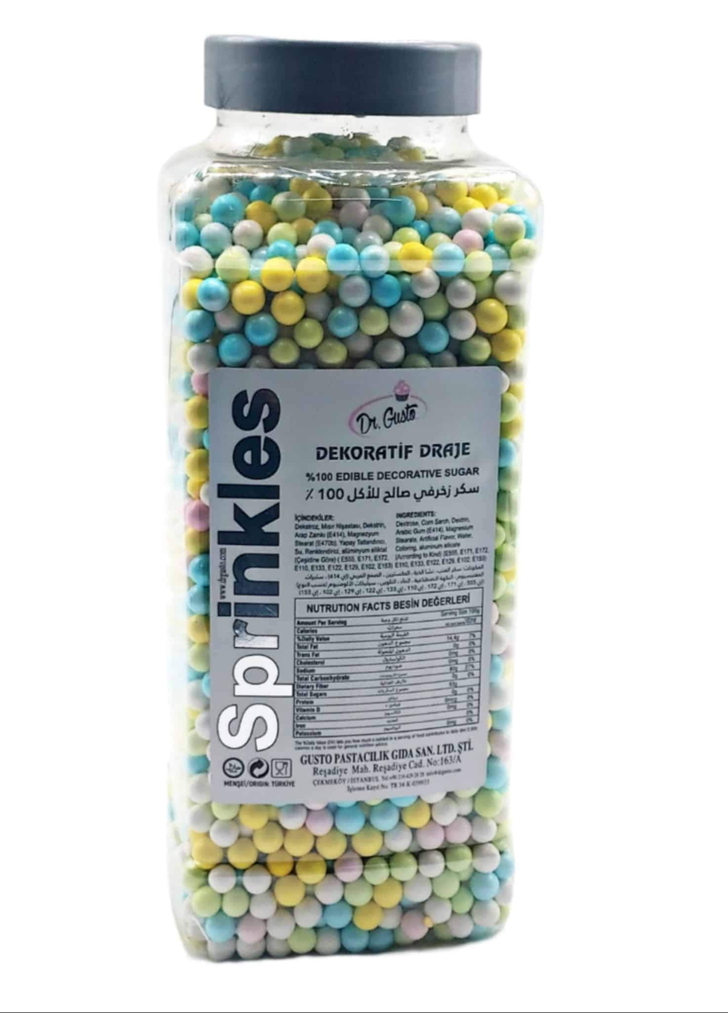 Perle multicolore pentru ornare și decorare 1000gr Dr Gusto