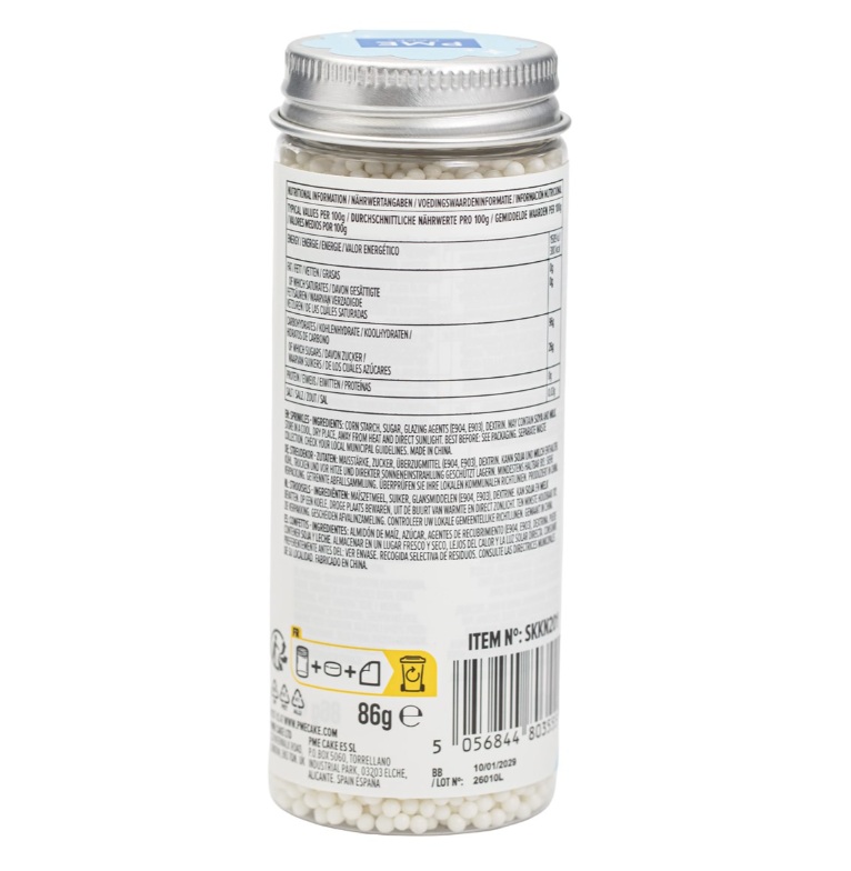 Sprinkles Alb Mat 86 gr PME3