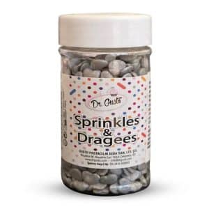 Sprinkles Inimi Gri Metalizat 100 gr Dr. Gusto