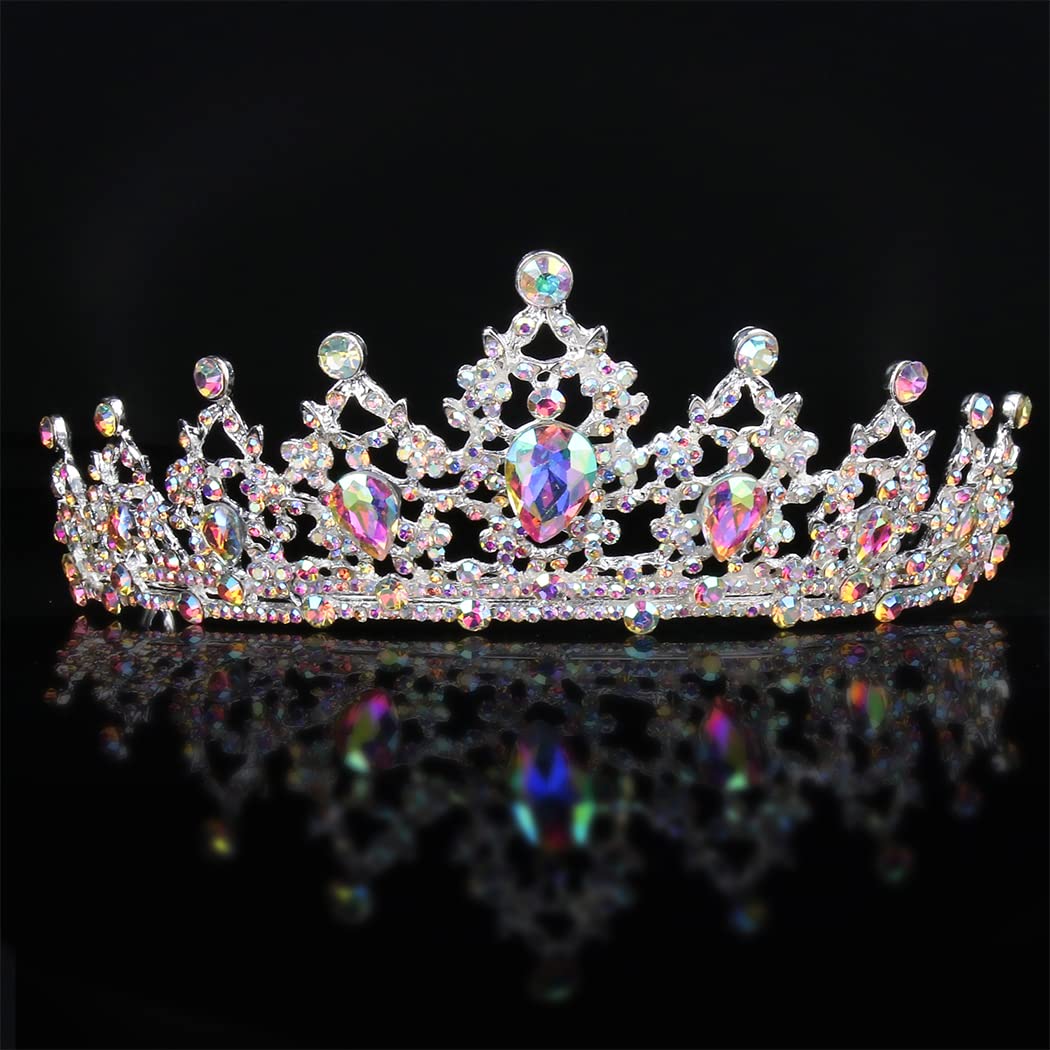 Coroniță din metal argintiu cu ștrasuri 14 x 5 cm2