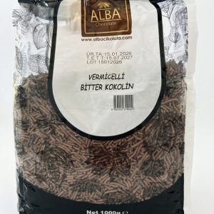 Ornament prăjituri vermicelli ciocolată neagră 1 kg, Alba Chocolate