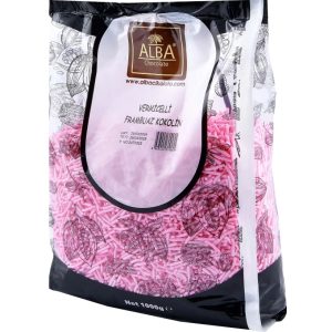 Ornament prăjituri vermicelli zmeură1 kg, Alba Chocolate