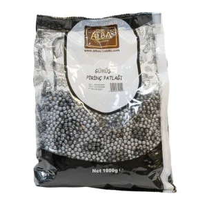 Perle din Orez Expandat ARGINTIU 1 kg, Alba Chocolate