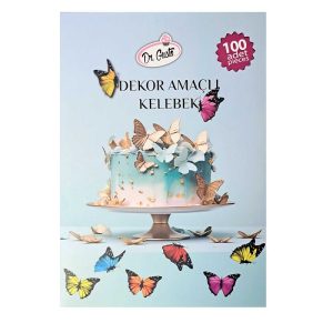 Set 100 fluturi multicolori din hârtie necomestibili