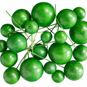 Set 20 sfere plastic pentru ornat torturi Verde