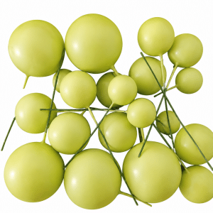 Set 20 sfere plastic pentru ornat torturi Verde Măr