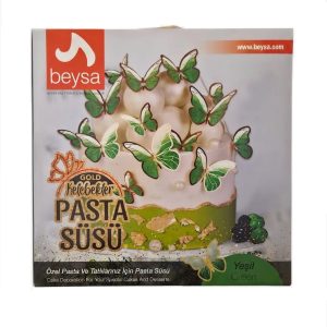 Set decor fluturi din hârtie necomestibili verde