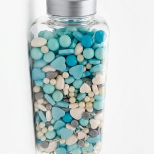 Sprinkles Mix Albastru, Gri, Alb Sidefat 250g Dr. Gusto