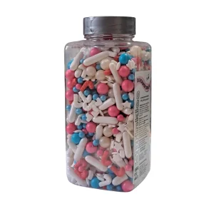 Sprinkles Mix Roșu, Roz, Albastru, Alb 250g Dr. Gusto