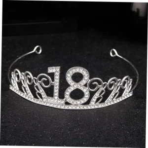 coronita argintie din metal 18 14 x 4 cm t090268~16231